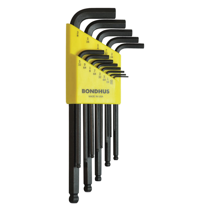 BONDHUS BLX13XL BallEnd Hex Key 13pcs Imperial Set 0.050"-3/8"