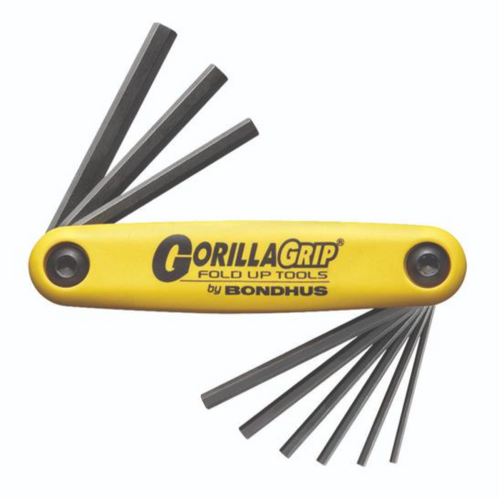 BONDHUS Gorilla Grip Hex fold up Imperial Set 0.050-3/16" HF9S