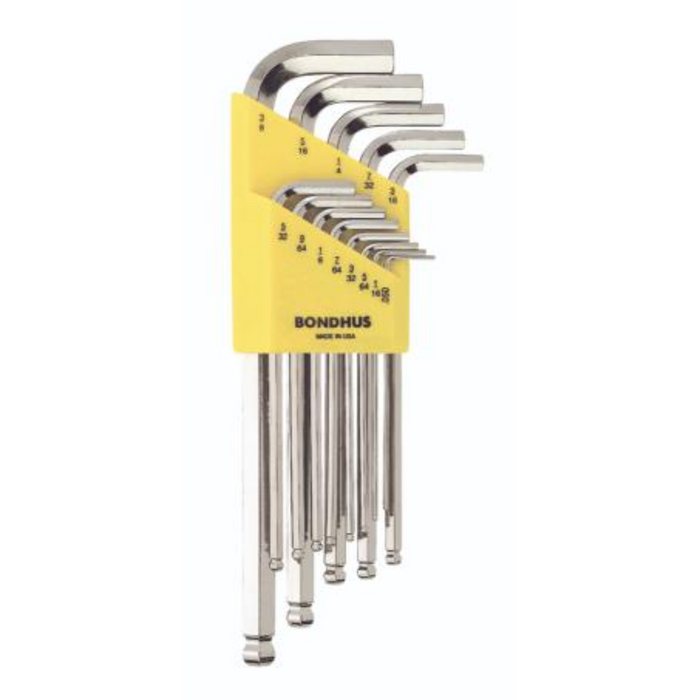 BONDHUS BLX13B BriteGuard BallEnd Hex Key 13pcs Imperial Set
