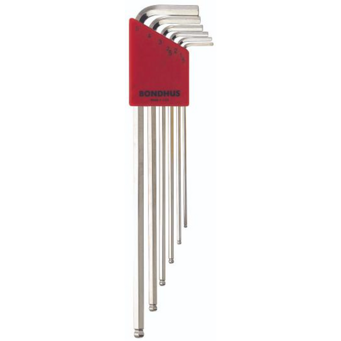BONDHUS BLX6B BriteGuard BallEnd Hex Key 6pcs Metric Set