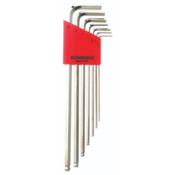 BONDHUS BLX7MB BriteGuard BallEnd Hex Key 7pcs Metric Set