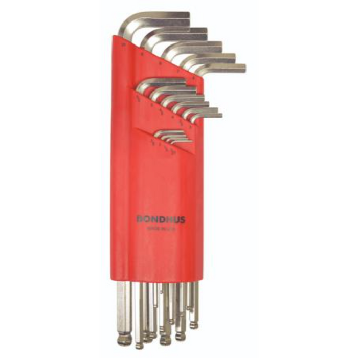 BONDHUS BLX15MB BriteGuard BallEnd Hex Key 15pcs Metric Set
