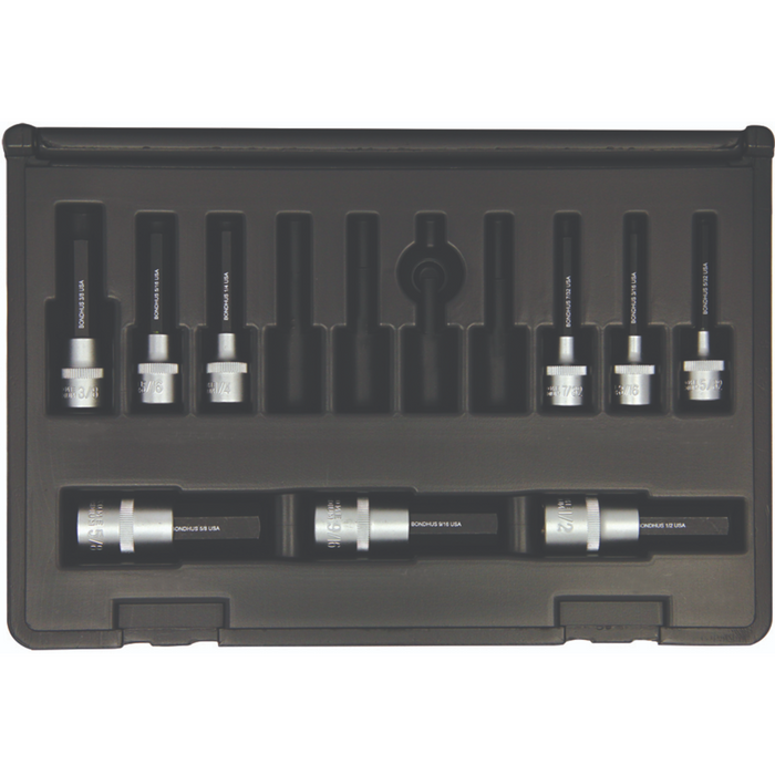 BONDHUS PHBX7/S-2C BallEnd ProHold InHex Socket Bits 7pcs Imperial Set 1/8"-3/8"