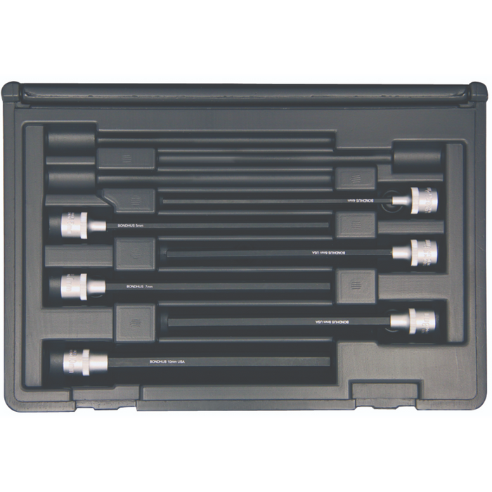BONDHUS PHX6M/S-6C ProHold InHex Socket Bits 6pcs Metric Set 4mm-10mm