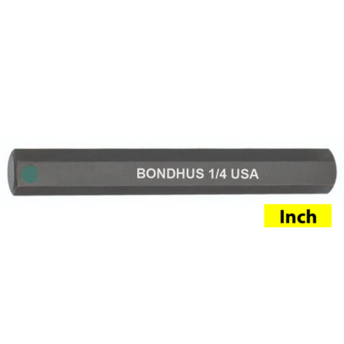 BONDHUS 2" (50mm) In-Hex Socket Bits Only Imperial