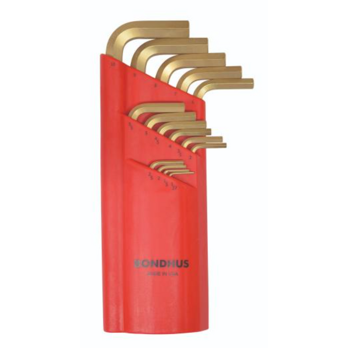 BONDHUS BLX15MG Gold Guard BallEnd Hex Keys 15pcs Metric Set 1.27mm-10mm