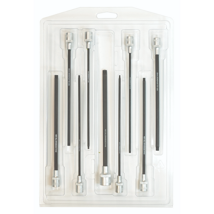BONDHUS PHTX9/S-6 Torx ProHold InHex Bits & Sockets 9pcs Torx Set TX8-TX40
