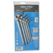 A set of 5 Bondhus Hex Pro Pivot Wrenches with long handles and a chrome finish. Packed in a clear plastic blister pack