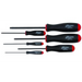 6pc set of metric standard ball end screwdrivers on a white background
