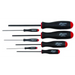 7 metric standard ball end screwdrivers from small to large