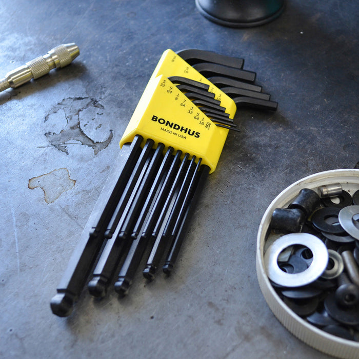 BONDHUS BLX13XL BallEnd Hex Key 13pcs Imperial Set 0.050"-3/8"