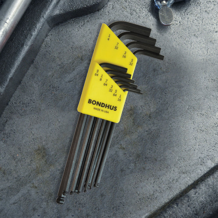 BONDHUS BLX10 BallEnd Hex Key 10pcs Imperial Set