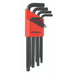 A set of 10 Bondhus ball end hex keys in black and red, with sizes ranging from 1.5mm to 10mm.