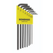 A set of BONDHUS branded hex keys in sizes ranging from 0.050 to 5/32 inches, with a yellow and black color scheme and long arm design for reaching screws.