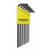 Set of 7 imperial black L-wrenches in a yellow Bondhus branded holder. contains sizes 3/16, 5/32, 9/64, 1/8, 7/64, 3/32, 5/64