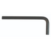 Single black hex L wrench on a white background