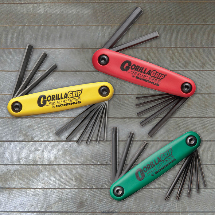 BONDHUS Gorilla Grip Hex fold up Key Set Triple Pack HF24