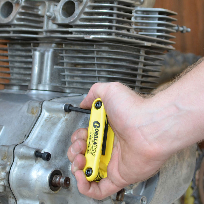 BONDHUS Gorilla Grip Hex fold up Imperial Key Set 3/16-3/8 Hex HF5