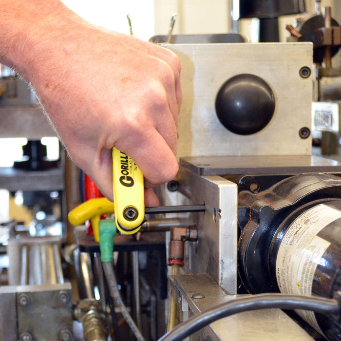 BONDHUS Gorilla Grip Hex fold up Imperial Key Set 3/16-3/8 Hex HF5