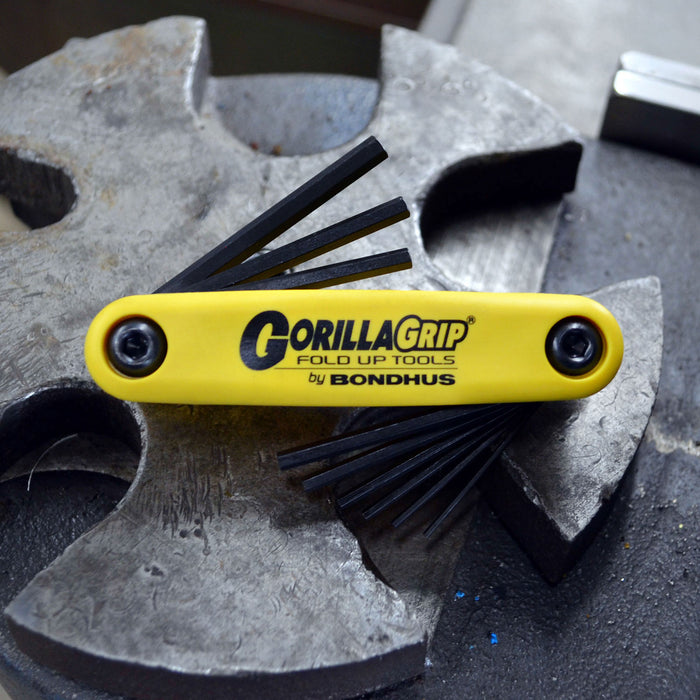 BONDHUS Gorilla Grip Hex fold up Imperial Set 0.050-3/16" HF9S
