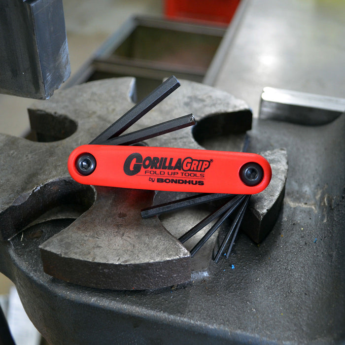 BONDHUS Gorilla Grip Hex fold up Metric Key Set 1.5-6mm HF7MS
