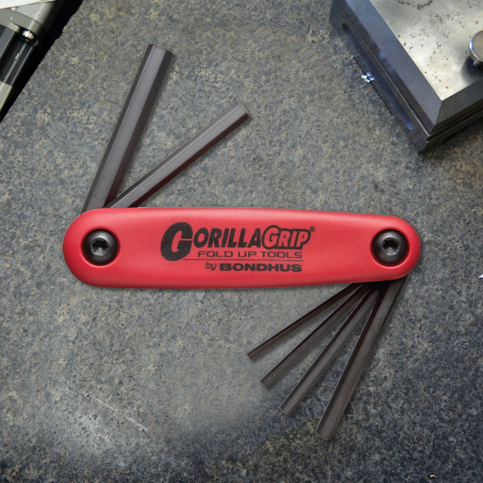 BONDHUS Gorilla Grip Hex fold up METRIC Key Set 3-10mm Hex HF6M