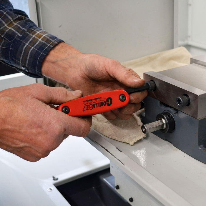 BONDHUS Gorilla Grip Hex fold up METRIC Key Set 3-10mm Hex HF6M