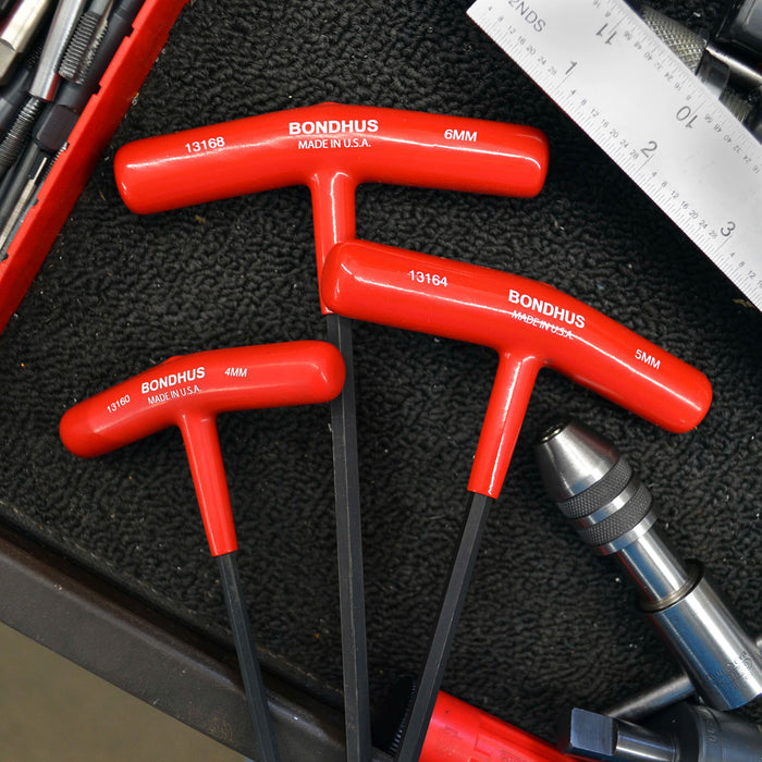 BONDHUS BTX50M T-Handle Ball End Driver Hex 5pcs Metric Set 4mm-10mm
