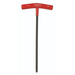8mm diameter Red T-handle wrench with a long shaft and a rounded handle head, marked with 'Bondhus' brand name.