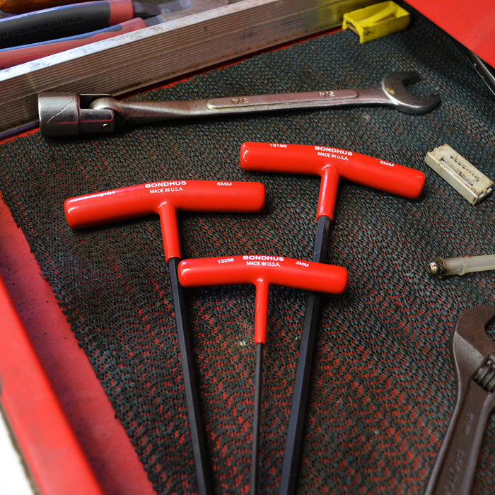 BONDHUS BTX80M/S T-Handle Ball End Driver Hex 8pcs Metric Set + Stand 2mm-10mm