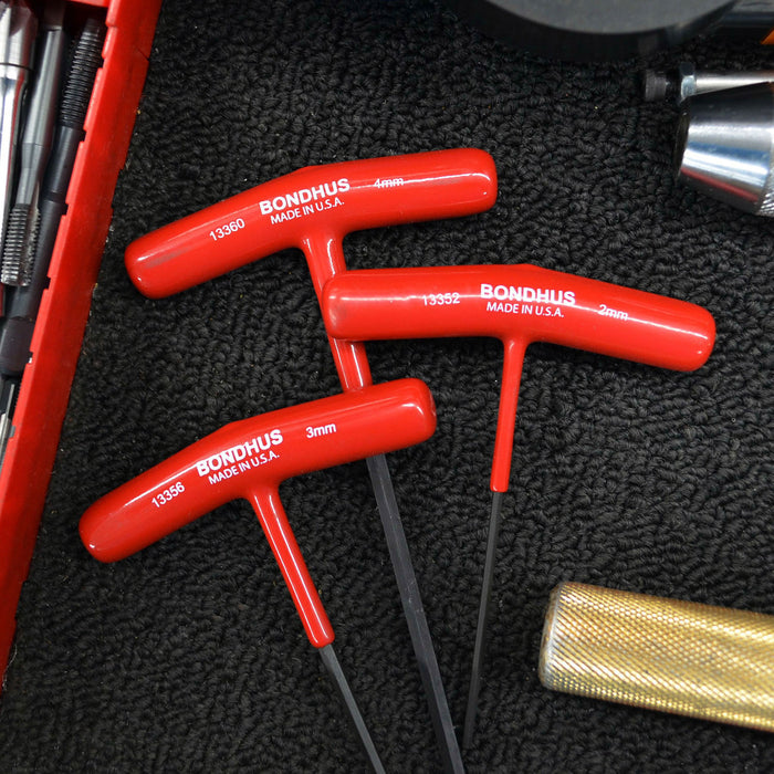 BONDHUS HTX80M/S T-Handle Hex Driver 8pcs Metric Set 2mm-10mm