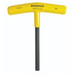 A yellow hex end T-handle with a black blade, marked with 'Bondhus' and 'Made in USA' text.