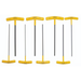 A set of eight T-handle hex drivers with yellow and black handles, ranging in size from 3/32 inch to 1/4 inch.