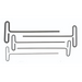A set of five Loop T-handle hex keys in increasing sizes, with a 9-inch length each, looped at one end and with hex tips.