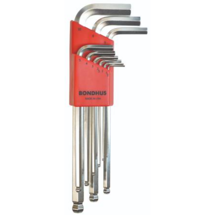 BONDHUS BLX9B BriteGuard BallEnd Hex Key 9pcs Metric Set