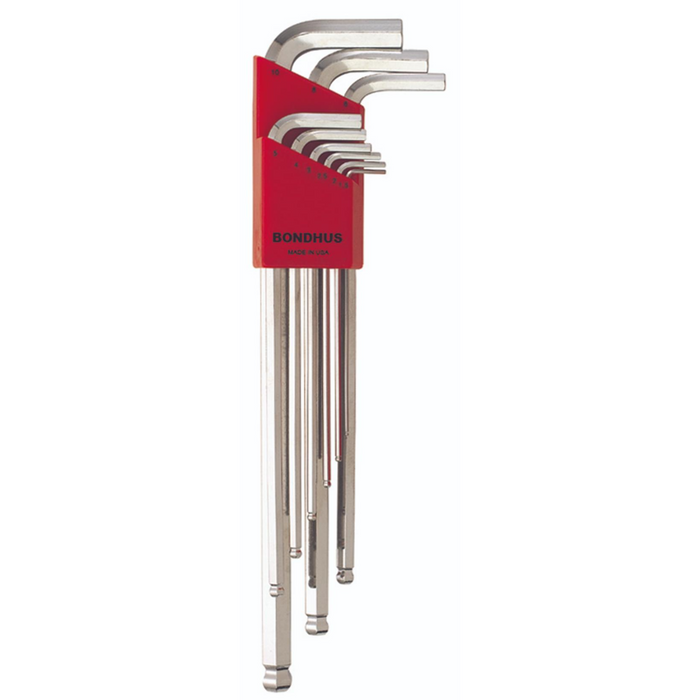 BONDHUS BLX9MB BriteGuard BallEnd Hex Key 9pcs Metric Set