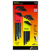 A set of Bondhus ball end hex keys in red and black with sizes BLX9mm and BLX12 printed on the packaging, indicating the product is a double pack with a ProGuard finish.