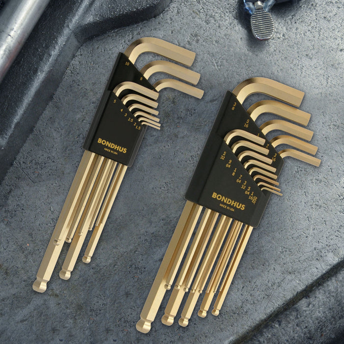 BONDHUS BLX22G Double Pack BallEnd Hex Key 22pcs Set BLX9MMG & BLX13G
