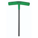 A green T50 size Bondhus Torx T-handle with a black shaft and ergonomic handle design.