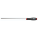 A black and red Bondhus metric extra long ball end screwdriver with an ergonomic handle and a proguard finish.