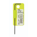 A yellow and black BONDHUS ProHold BallEnd Imperial L-Wrench with a black tip and a yellow label with product information.