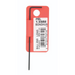 A red ProHold ball end metric L-wrench with a black tip and a non-magnetic button. 3mm