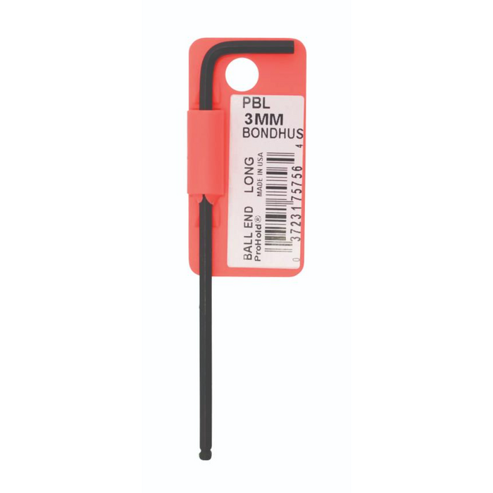 Single 3mm ProHold Tip Ball End L-Wrench in red hanging case