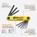 Yellow fold-up tool with black hex keys on a white background, featuring Gorilla Grip branding.