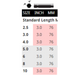 Chart showing the sizes of individual Metric Hex powerbits 