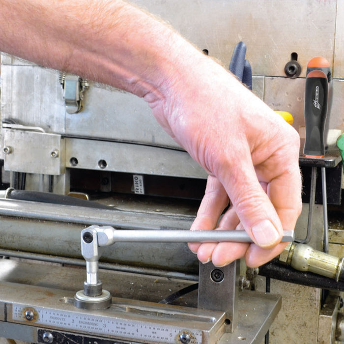 Pivot Head Wrench being used in a workshop seting