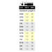 chart showing the imperial sizes of individual BallEnd Insert Bits