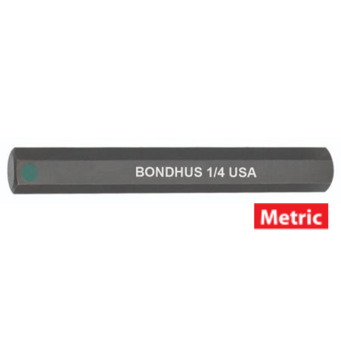 BONDHUS 2" (50mm) In-Hex Socket Bits Only Metric