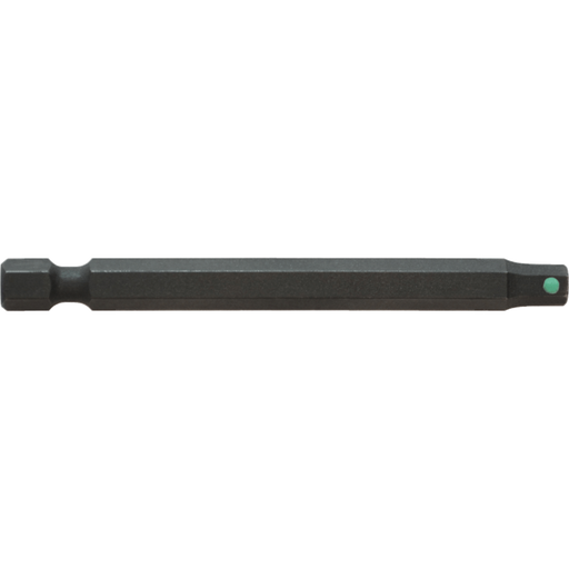 A black ProHold Hex End Power Bit with a green identification tag.